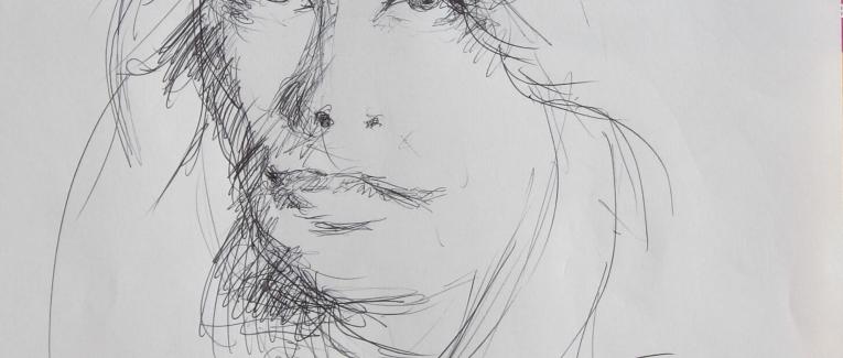 Dessins d'après les screen test d'Andy Warhol shot between 1963 and 19661 - MARY WORONOV