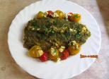 Maquereaux en croûte de pesto aux tomates cerises