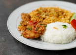 Gambas au poivre de Sichuan et piments
