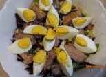 Salade de chou rouge aux sardines et oeufs