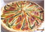 Tarte aux asperges vertes, Caprice des Anges, parmesan et origan