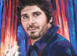 PATRICK FIORI. Tournée Version Originale dans les églises (portrait à l' huile).
