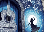 Portail flamenco aux Échos dans le temps