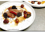 Pavé de cerf truffé et châtaignes au miel