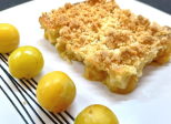 Clafoutis aux mirabelles avec streusel aux amandes 