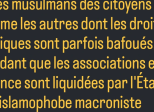 Dissolution d'association de défense des droits civiques musulmans par la macronie
