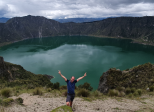En trek jusqu'au superbe lac de Quilotoa (3850m)
