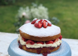Gâteau moelleux aux fraises