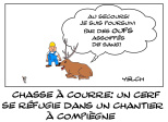 Chasse à courre sur un chantier
