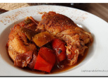 Poulet basquaise au jambon de Bayonne.
