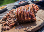 Côtes de porc grillées au mélange curcuma-poivres et sirop d'érable