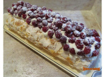 Bûche meringuée Pavlova aux framboises (sans gluten)