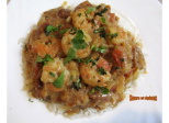 Curry de crevettes aux mirabelles