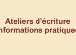 Prochaines dates des ateliers d'écriture Bernard Zirnhelt en Seine-et-Marne