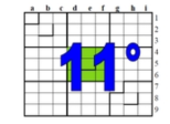 onzième centrosudoku, avec la solution du dixième centrosudoku.