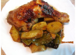 Cuisses de poulet grillées aux légumes