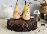 Cake au yaourt, poires et chocolat