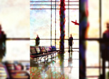 Goodbye at the airport