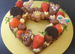 Number cake tout chocolat en forme de coeur