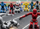 Robots crash, recover, and race at China’s first Humanoid Robot Olympics