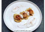 Farandole de St-Jacques sur fondue de poireau et écume de champagne