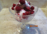 Glace à la framboise - recette facile, sans sorbetière