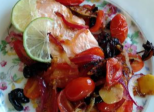 Salmone cipolle di Tropea e lime