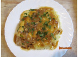 Escalopes de porc aux oignons et fromage