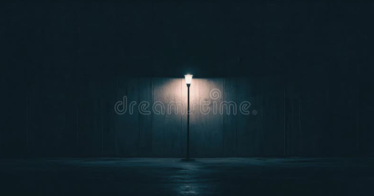 Un lampadaire dans la nuit