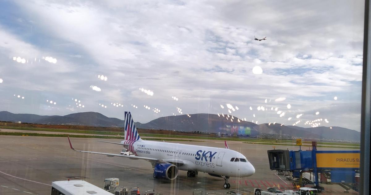 Depuis l'aéroport d'Athènes 