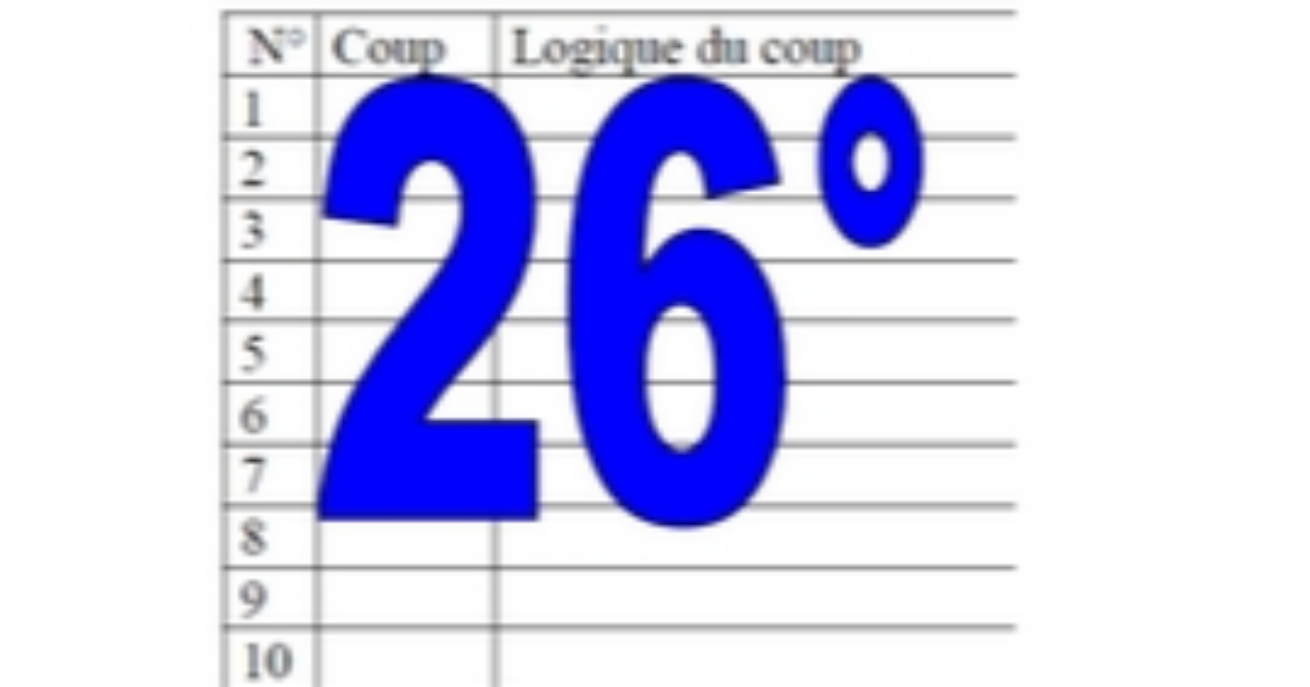 26° diagosudoku, avec la solution du vingt-cinquième 