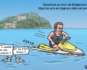 Macron en jet-ski