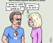 Macron supporter des Bleus au Qatar
