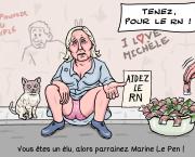 la course aux parrainages pour Marine Le Pen