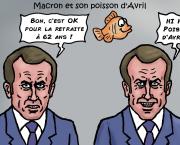 Macron et son poisson d'Avril