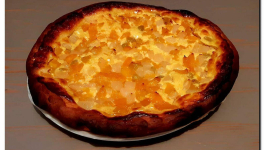 Tarte briochée aux fruits ( Peut être cuite au four à bois)