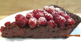 Tarte intensément chocolat aux framboises