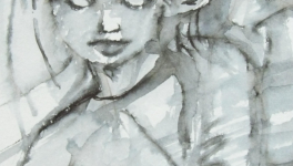 Le coeur inversé - dessin jeux d'ombre et de lumière - 2019