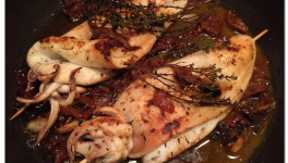 Encornets frais aux thym et tomates séchées