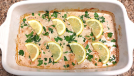 Crevettes au four en sauce crémeuse aux saveurs libanaises - Recette en vidéo 