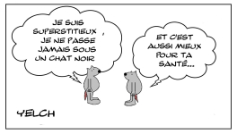 Ne jamais passer sous un chat noir