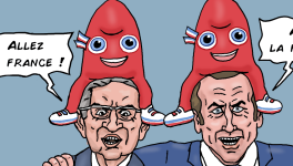   Macron et Mélenchon, supporters des JO Paris 2024 !