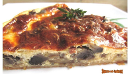 Quiche champignons, lardons et fromage