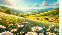 Le champ de marguerites