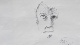 Dessins d'après les screen test d'Andy Warhol  shot between 1963 and 1966 -15 - Paul America 1965 - 2018