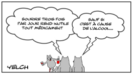 Il a l'alcool souriant