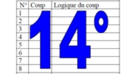 14° diagosudoku, avec la solution du treizième 