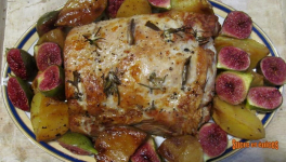 Rôti de porc aux pommes de terre et figues