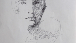 Dessins d'après les screen test d'Andy Warhol  shot between 1963 and 1966 -16 -richard rheem 1964 - 2018