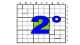 Deuxième centrosudoku, avec le rappel de la solution du premier centrosudoku.